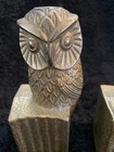 2 Vintage 6    Tall Brass Owl Bookends  Mid Century Modern  