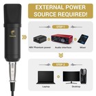 Xlr Condenser Microphone  Professional Cardioid Studio Mic Kit With T20 Boom    