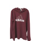 Adidas Essentials Performance Burgundy Logo Hoodie   Pants Set 