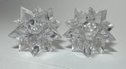 Vintage Lucite Acrylic Art Deco Retro Star Salt   Pepper Set Shakers Mcm Spikey