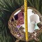 Vintage Andrea By Sadek Art Nouveau Brass Mirror Hummingbirds   Morning Glories