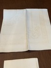 Set Of 8 Large White Damask Napkins   22 Inches X 20 Inches  Octagon  Acanthus