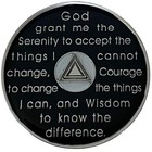 Simply Minimal Aa 30 Days Silver Color Plated Coin  Alcoholics Anonymous Medall