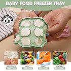 Set 1   O   doe Silicone Baby Popsicle Molds And 1 Baby Food Feeders   green 