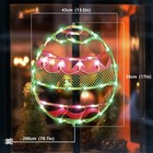 17  Lighted Green With Pink Chevron Stripe Easter Egg Window Silhouette