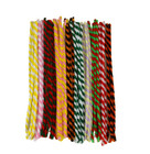 100pcs Mixed 10 Styles Twisted Striped Pipe Cleaners Chenille Stems 6mm 12-in   