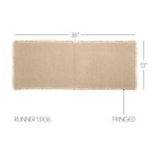 Table Runner Burlap Vintage Farmhouse 13x36 Rect Fringe Kitchen Decor Vhc Brands