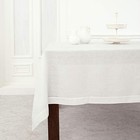  Linen Tablecloth For Rectangle Tables 60 X 90  X 60   rectangular  01  White