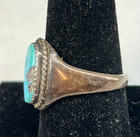 Vintage Sterling Silver Navajo Blue Turquoise Oval Ring Size 9 5 Native American