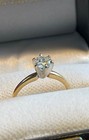 Engagement Ring - 14 Karat Yellow Gold Diamond   68 K  Solitaire  Size 5 1 2