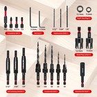 Ezarc 22pcs Countersink Drill Bit Set Self Centering Wood Plug Cutter Kit