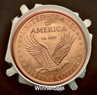 Standing Liberty Design 1 Oz  999 Fine Copper Bullion Round Usa