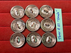 9 Real Genuine Us Buffalo Indian Head Nickel Domed Shank Coin Buttons 3 4  5 s h