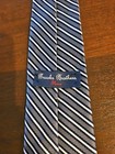 Brooks Brothers Fleece Boys Tie Navy Blue Light Blue Silver Stripe Nwot