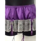 Garter Skirt 18 20 2x Satin Lace Lane Bryant Cacique Purple Plus Size Lingerie