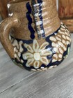 Vtg German Art Pottery Vase Carl Gebauer Double Handles Floral