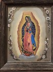 Antique Retablo Mexico Spanish Colonial Art Oil On Copper   Tin Signed Juan Diaz