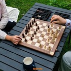 15    Magnetic Wooden Chess Set With Removable Chess Piece Case  Keeprae Folding