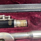 Vintage Bundy Piccolo Black Body Silver Tone Keys W  Hard Case  as is Untested 