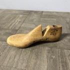 Pair Vtg Shoe Mold Size 3 1 2b Maple Wood  Primitive Antique Folk Art Western