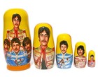 Beatles Sgt  Pepper s 5 Pc Russian Style Nesting Dolls  Stacking Egg Toy Set