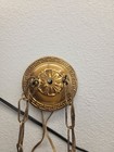 Vintage Hollywood Regency Style 2 Pendant Cast Brass Swag Lamp W  Crystals