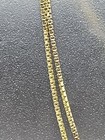 Woman s Strong Kt Gold Vermeil    925 Sterling Silver Box Chain Necklace 25 