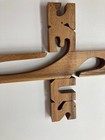 Vtg Wood Jesus Word Cut Out Cross Wall Hanging Hand Made 8 5 