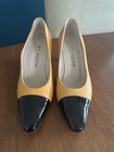 Vintage St  John Cap Toe Heels Pumps Womens Shoes Sz 7 Aa Neutral Italy