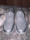 Skechers Stretch Fit Slip-on Shoes Size 7w Black Knit Wide Width