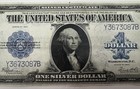 1923  1 Silver Certificate Large Blue Seal  Note Au