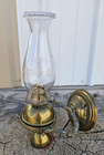 Vintage Brass Ship Oil Lantern Wall Hanging Oil Lamp
