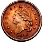  1863  Patriotic F-26 418  r-2  Civil War Token Handshake Between North   South
