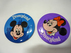 Vintage Disneyland Mickey Minnie Mouse  3  Walt Disney Pin-back Button Set Of 2