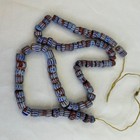 Vintage Venetian Awalleh Trade Beads Blue Red White African Glass Strand