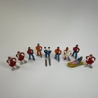 Vintage Lot Of 11 Barclay Lead Winter Sports Figures   Skiing  Sledding  Skating