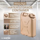 Scepter Lightweight Bpa 5 Gallon 20 Liter Portable Water Storage Container  Sand