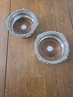A Pair Of Antique George Iv C1825 Sheffield Silver Plate Wine Bottle Coasters By