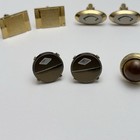 Mens Vintage Silver And Gold Tone Cufflinks Estate Lot Of 5 Mix 1960s 70s