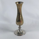 Vintage Silver Gold Brass Toned Vase India With Velvet Box 6 5 