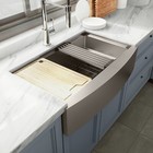 Sinber 33   Farmhouse Apron  Single Bowl 16 Gauge Kitchen Sink Kss0004s-ole
