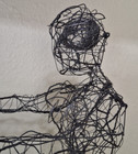 Vintage Twisted Wire Art Woman 16 X 12 X 6 Abstract Sculpture Mid Century Modern