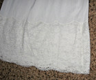 1950s Vintage Vanity Fair Half Slip White Nylon Tricot Size S Lace Hem 8  Wide