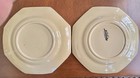A Pair Of Antique French Sarreguemines Art Deco Cherub Octagonal Plates 8 1    Vgc