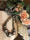16 vintage Tribal Thai 925 Sterling Silver Hand Embossed Bead Necklace 25  65 4g