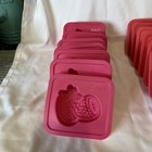 Jell-o Fruit Shaped Silicone Cherry   Strawberry  Raspberry Molds Set Of 4 Euc