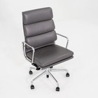 2017 Herman Miller Eames Soft Pad Executive Desk Chair Grey Leather 7x Available