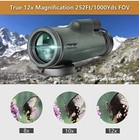 12x56 Monocular Telescope For Smartphone Bravrain Adults High Powered