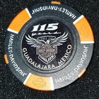 115th Anniversary Harley Poker Chip golf Marker  blk org  Estampida Hd mexico