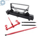 39 Inch Hay Spear 1600lbs Capacity Bale Spear Fits For Skid Steer Loader Tractor